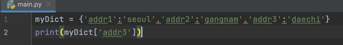 data type dict